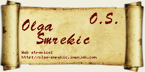 Olga Smrekić vizit kartica